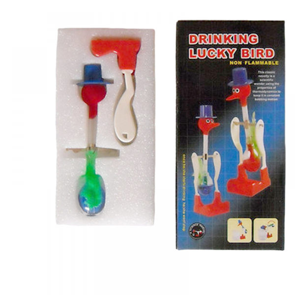 Drikk Fugl, Kreativ Non-Stop flytende drikkeglass, Lucky Bird, Anka, Wiggling Magic Prank Toy for barn, gutter og jenter Blue