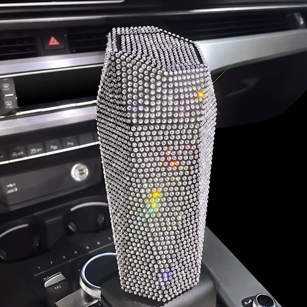 Bling Bil Søppelbøtte Søppelorganisator med Lokk Rhinestone Glitter