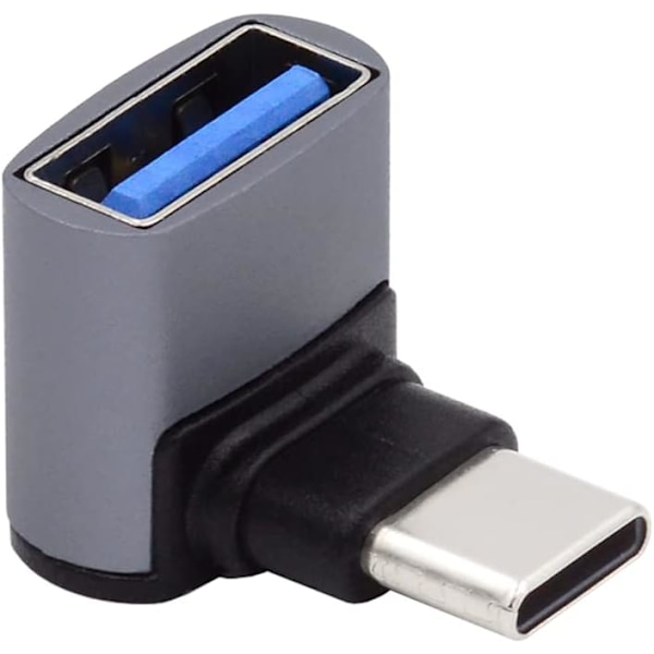 Uppåtvinklad USB-C typ-C till USB 3.0 hona OTG-adapter 90 grader för bärbar dator surfplatta telefon