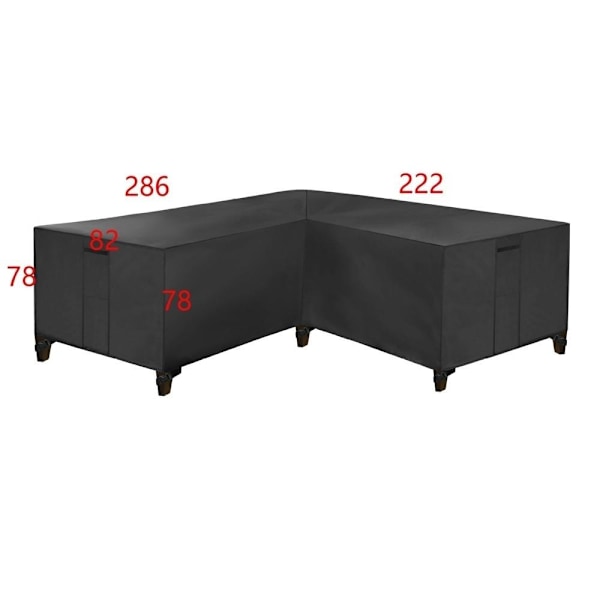 huonekalusuoja päällinen suoja ulkokalusteille kulmasohva vedenpitävällä hopeanvärisellä silverfärgad 215*215*87cm