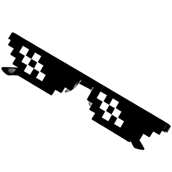 Sjovt legetøj af høj kvalitet til børn, Thug Life-briller 8 Bit Pixel Deal With IT Unisex solbriller Legetøj B