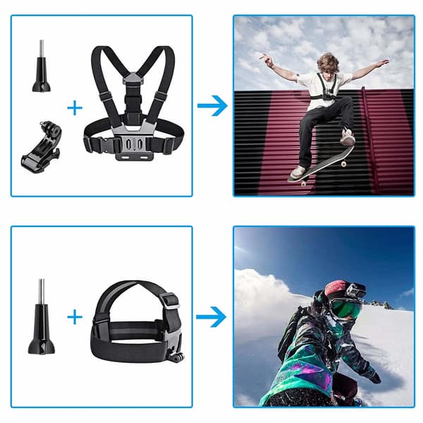 Tilbehørssæt til GoPro Hero - 50 dele 1201