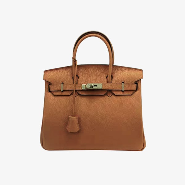 Elegant damehåndtaske i platin, skuldertaske, gyldenbrun, perfekt gave til mors dag 30x16x23cm Golden brown/30