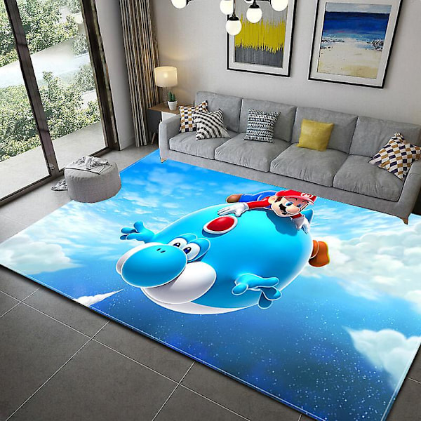 3D Tegneserie Super Mario Trykt Stue Soveværelse Tæppe Kravlende Gulvmåtte 9 9 40X60cm