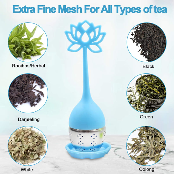 Te-infusionsfilter 2-pak Rustfrit stål te-kugle - Løs te