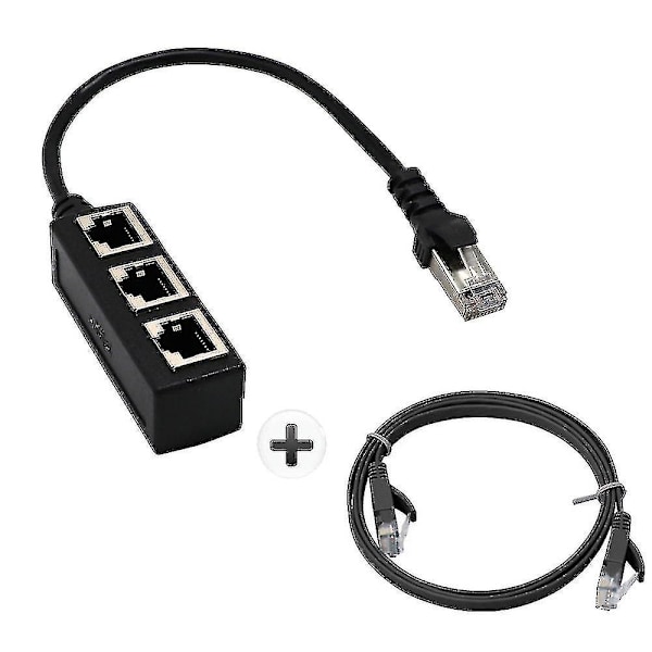 Rj45 Ethernet Kabel Splitter Nätverksadapter Ethernet Split