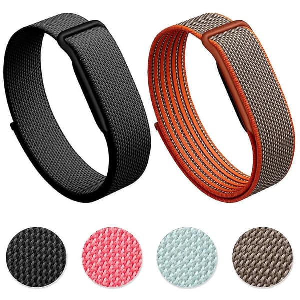 Nylon Loop borrelås klokkereim for Google Fitbit Air Blue