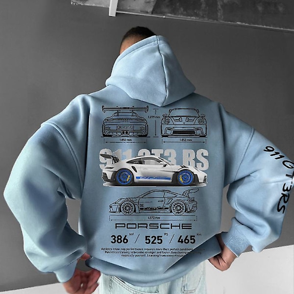 Porsche 911 Hoody Bil Tryck Huvtröjor Unisex