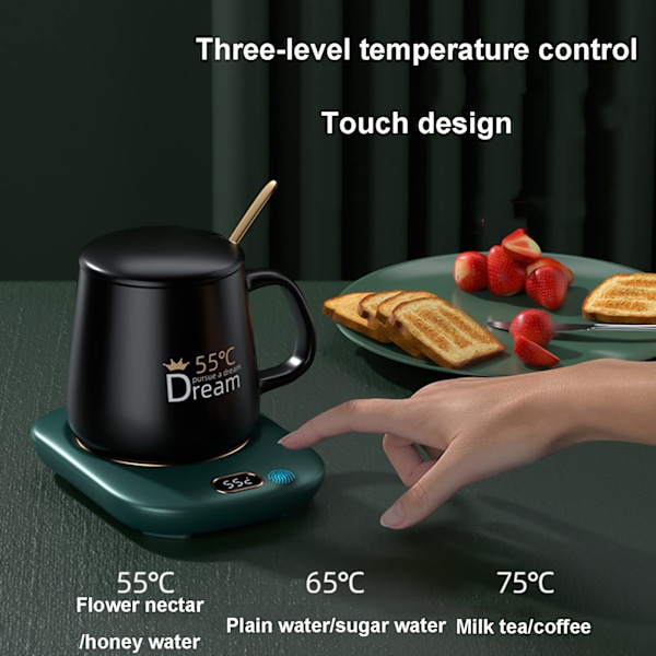 Kaffekoppvarmer for skrivebord, USB tekoppvarmer-underlag USB