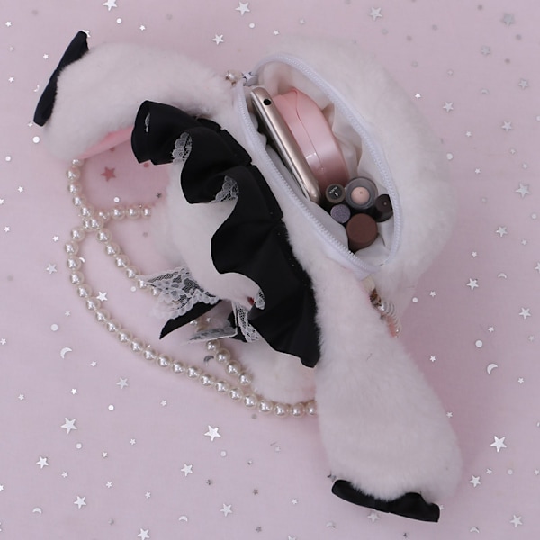 Plysch Kanin Väska Crossbody En Axel Lolita Kanin Damväska-XM2-