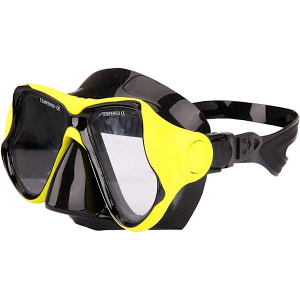 Svømmebriller med næsebeskytter snorkelmaske anti-lækage dykning scuba