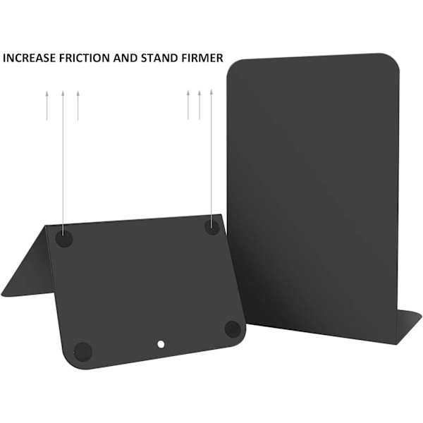 4-pack 20 cm L-formade bokstöd i metall för hyllor
