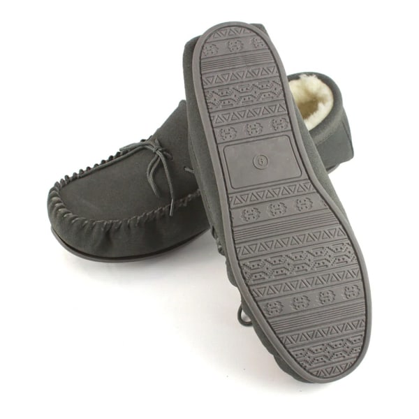 Eastern Counties Leather Herr Joel Mockasiner i mockaskinn för män 9 Grå Grey-KK1- Grey 9 UK