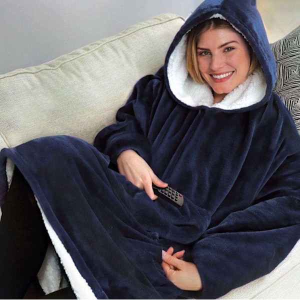 Hettepledd Myk Sherpa Fleece Varm Koselig Brukbar Hettegenser
