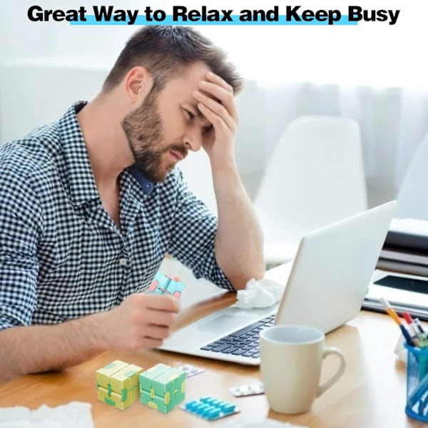 Fidget Cube Leke Stress Relief for Voksne og Barn - 4 Stykker-XM2-