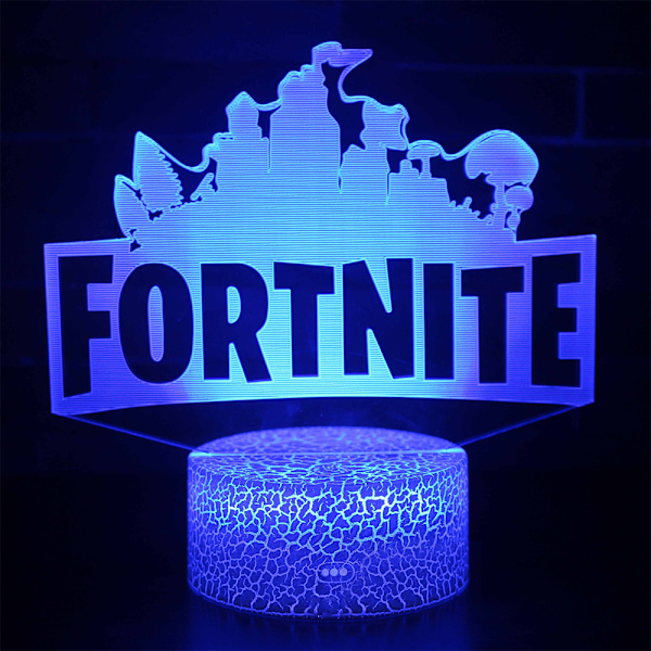 3D F-ortnite LED-Nattlampa 7 Färger Byt Skrivbordslampa Sänglampa Touch & Fjärrkontroll Hem Rum Dekorationer Swiftie Fans Jul Födelsedagspresenter