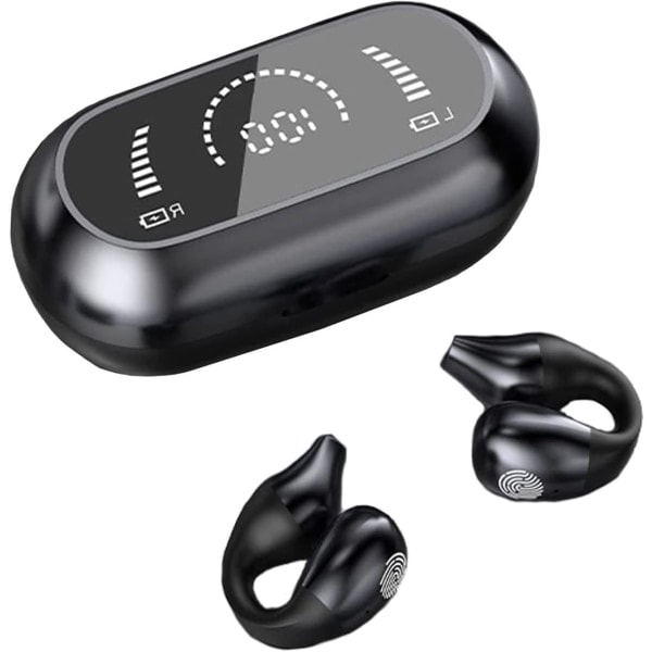 Trådlösa Öronklämma Bone Conduction Hörlurar Bluetooth 5.3, Mini Sports Running Earclip Open Ear Headphones, Bone Conduction Hörlurar Long-Wear Pa