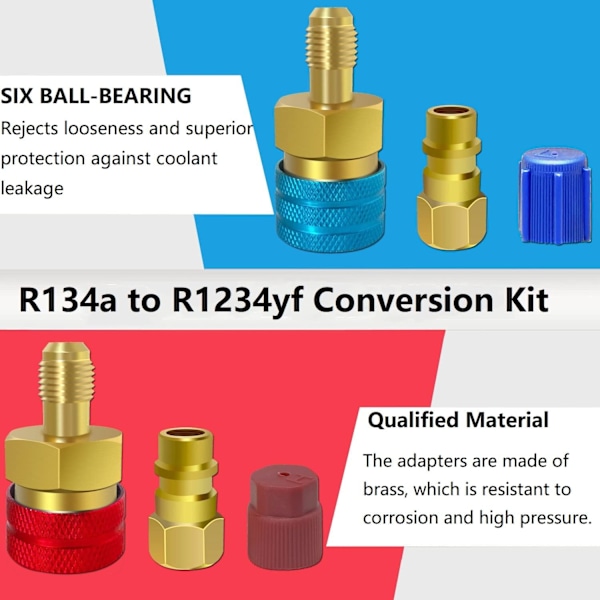R1234YF Lynkobling, R1234yf til R134a Adapter, 1234yf til 134a Ad-KK3-