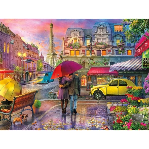 Diamond Painting / Diamantmålning 30x40cm - Paris Kärlek Multicolor multifärg