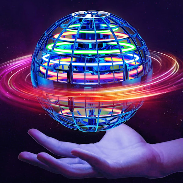 Hover Ball, 360° Roterende Boomerang Bold Flyvende Orb, LED Flyvende Spinner Mini Drone