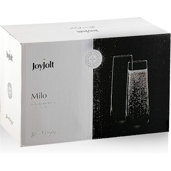 Milo-sarja 8:lla jalattomat kristalliset samppanjalasit. 9,4 oz samppanjalasit. Prosecco-viinilasit, Mimosa-lasisarja, cocktail-lasisarja, vesilasit