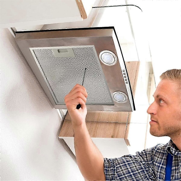 2 stk Kjøkkenviftelamper, Rustfritt Stål Kjøkkenvifte LED Lampe Erstatning Innfelt Kjøkken Rang [db] As Shown