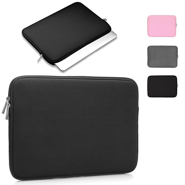 Laptop Sleeve / Laptopfodral - Vælg størrelse Sort Black 13 tum - Svart