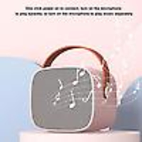 Mini karaoke maskine, bærbar Bluetooth-højttaler, karaoke maskine med 2 trådløse mikrofoner, bærbar