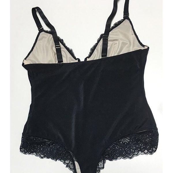Lace Shapewear Body Dame Tummy Control Bodysuit Hvit