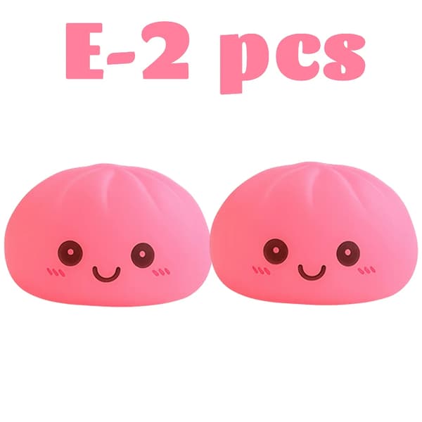 2027 Nya Dumpling Nattlampor Lysande Dumplings Skrivbordsdekoration Söt Lysande Dumpling Steamer Box Kawaii Dumpling Lampor Presenter E-2pcs