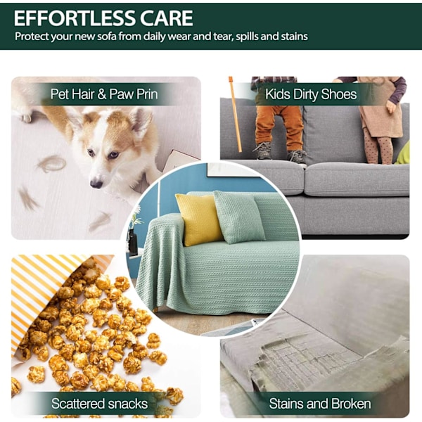 Sofa Pute Myk Komfortabel Blad Airconditionering Nap Teppe