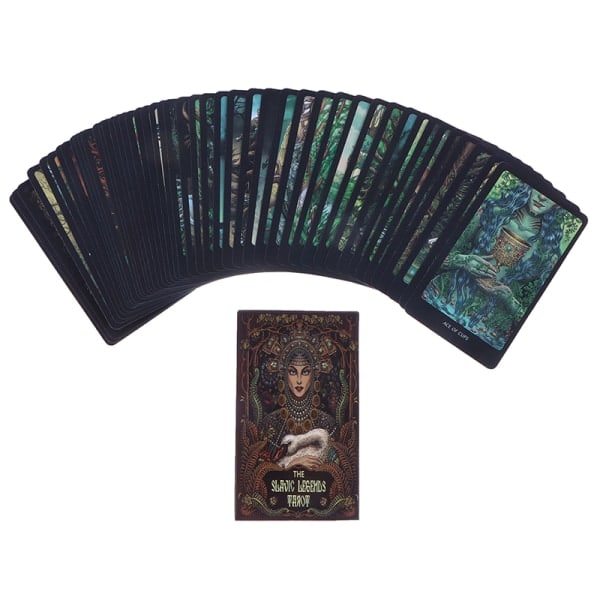 IC The Slavic Legends Tarotkort Lommeformat for Nybegynnere Kortstokk T Svart one size