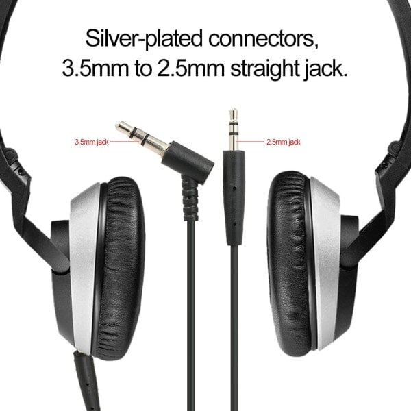 3,5 mm til 2,5 mm lydkabel til Bose Oe2 headset med mikrofon, volumenkontrol, linjekontrol, hovedtelefonledning