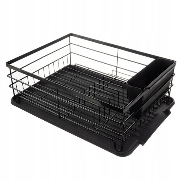 Tiskiteline musta metalli - 44 x 31 x 14,5 cm Black Svart