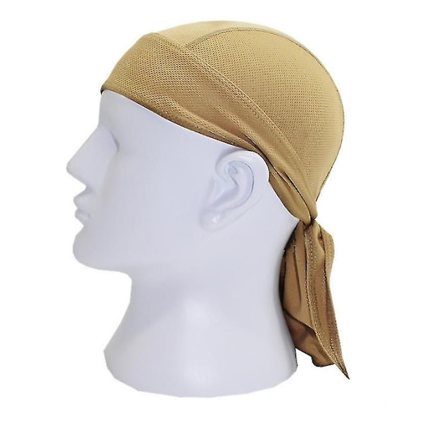 Pirathue til udendørs cykling, Hurtigtørrende sportsbandana-KK1- Khaki