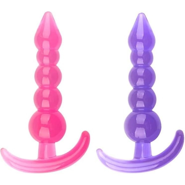 Silikon 2 stk. Analperle Butt Plug Anal Trener Anal for Menn Kvinner Sexy Leker Leker Personlig Massasjeapparat Voksne