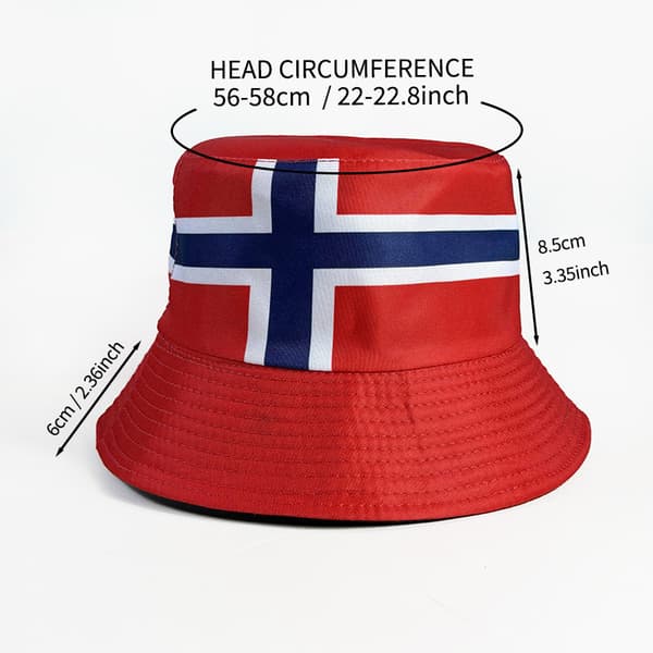 Norge Fans – VM 2026 – Flag-tema Bøllehat – Supporterhat