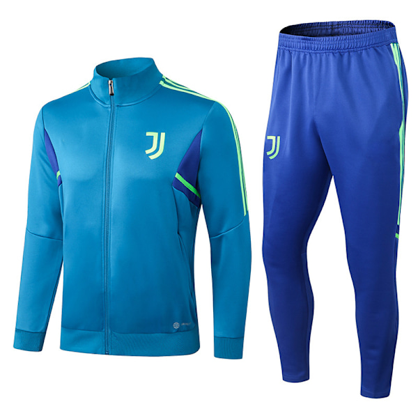 23-24 Ny Juventus Lång Dragkedjejacka Träningskläder Jacka Set blå blue L
