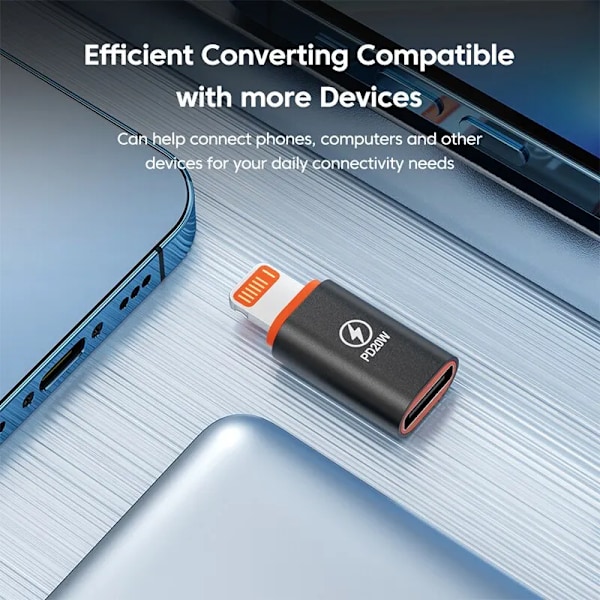 USB C till Lightning Adapter PD 20W 120W Snabbladdning Lightning Hane Till Typ C Adapter För iPhone IOS till USB Typ C Konverterare