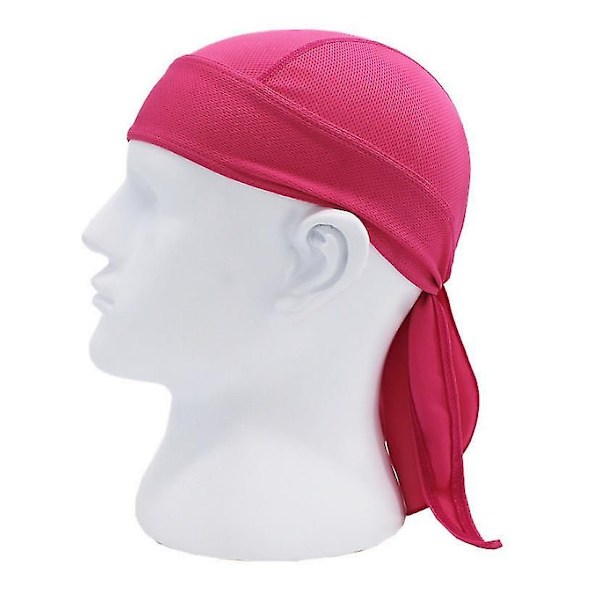 Pirathue til udendørs cykling, Hurtigtørrende sportsbandana-KK1- rose Red