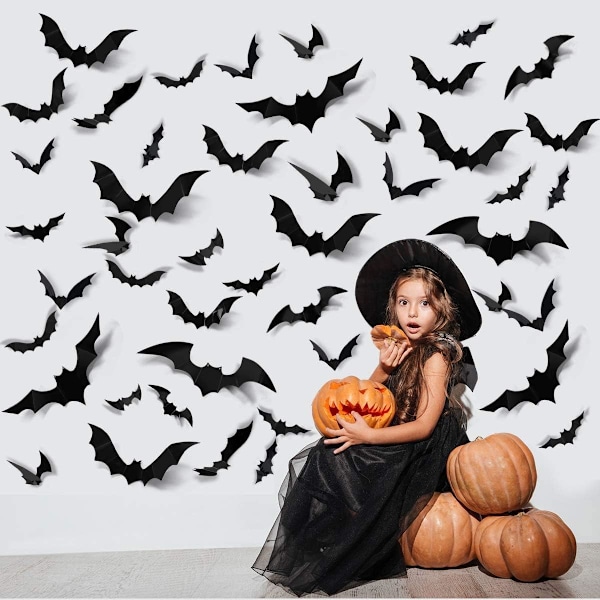 60 stk Halloween-festtilbehør PVC 3D-dekorasjon Realistisk