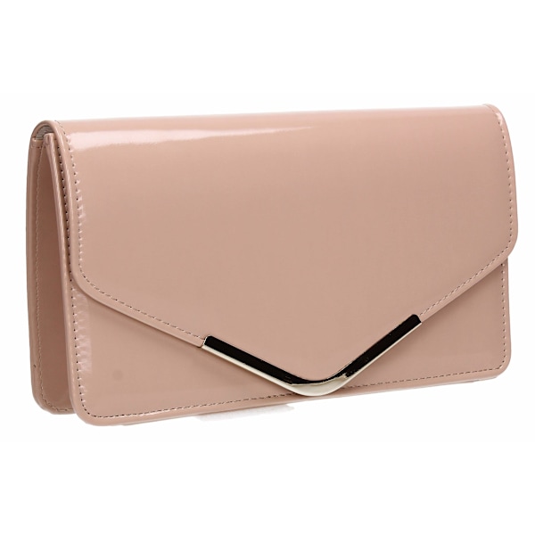 Patent Læder Kuvert Dame Prom Dame Clutch PU Ensfarvet