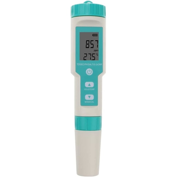 7-i-1 elektronisk pH-mätare, pH-mätare PH/TDS/Temp/SG/EC/ORP Vatten