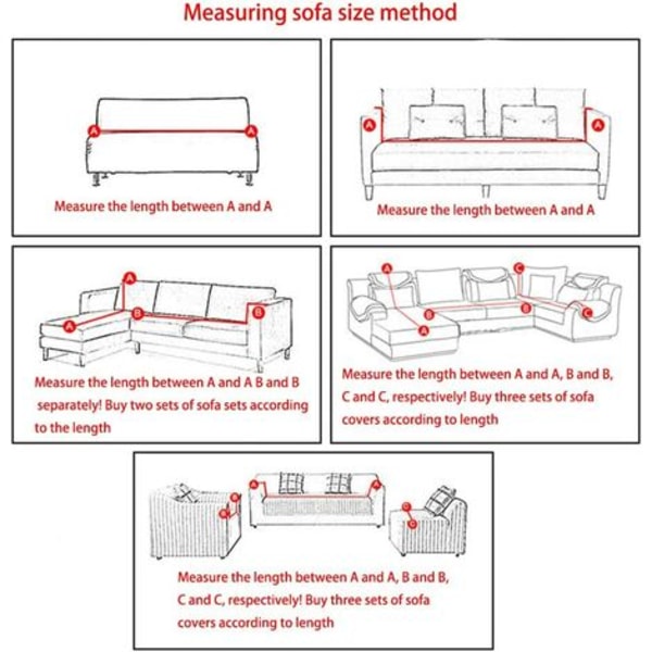 Elastiskt sofföverdrag stretch sofföverdrag 2-sits vardagsrumssoffa