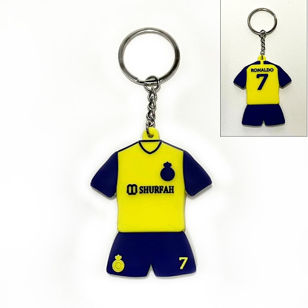 Gos- Jalkapallon Seurajoukkueiden MM-kisat Maajoukkueen Tunnus PVC Mini Jersey Avaimenperä Riyadh Ronaldo