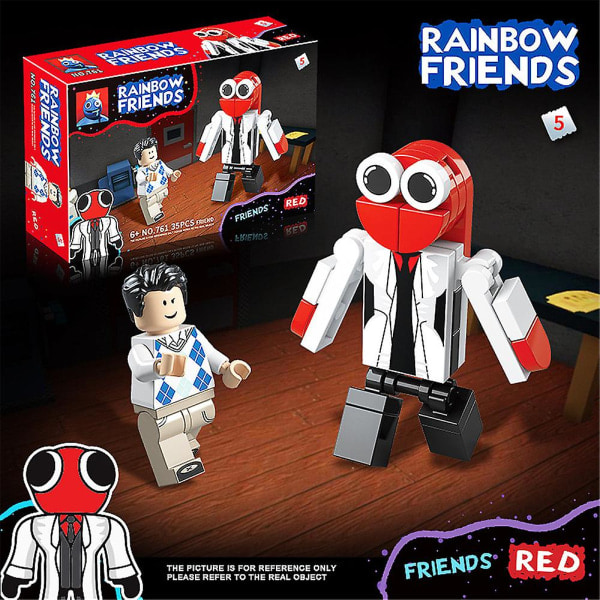 Roblox Rainbow Friends Dörrar Skräckspel Byggklossar Figur Montera Modell Tegel Leksaker För Barn Födelsedagspresent
