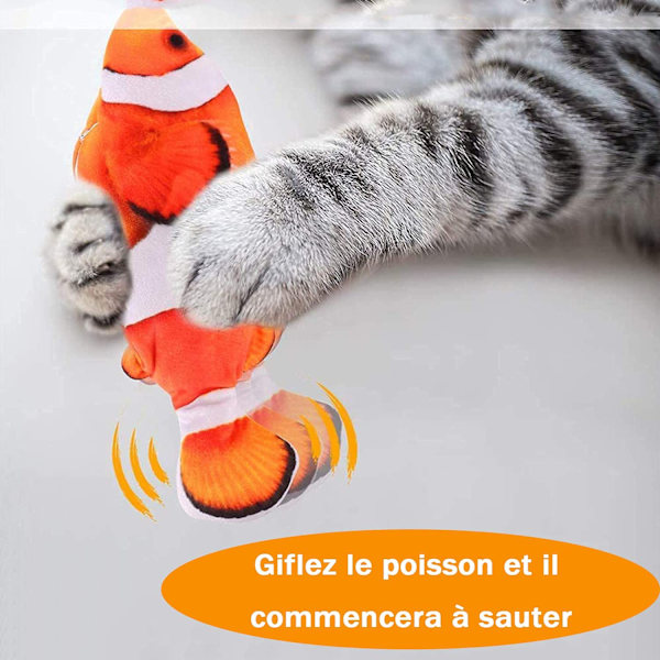 Kattleksaker, Fiskleksak med Kattmynta Interaktiv Fisk Elektronisk Katt-XM2-