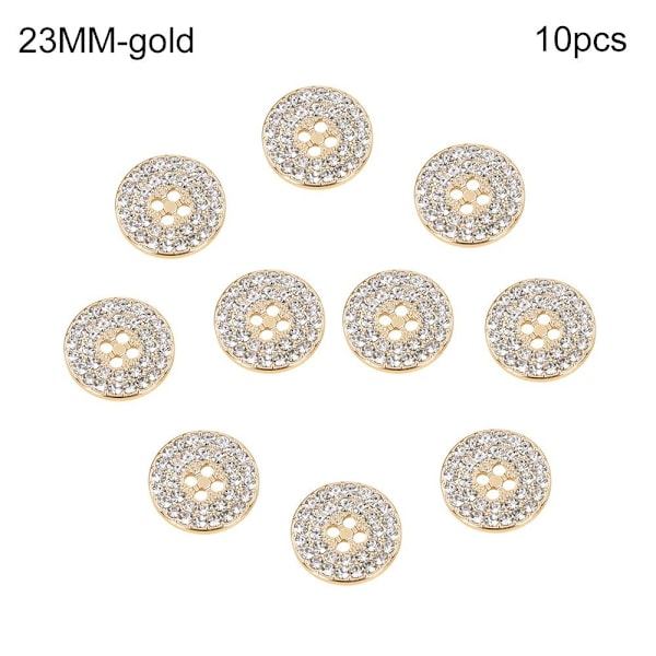 Metalliset strassinapit paitaan NAPIT KULTA 23MM 10KPL 10KPL kulta gold 23MM10pcs-10pcs