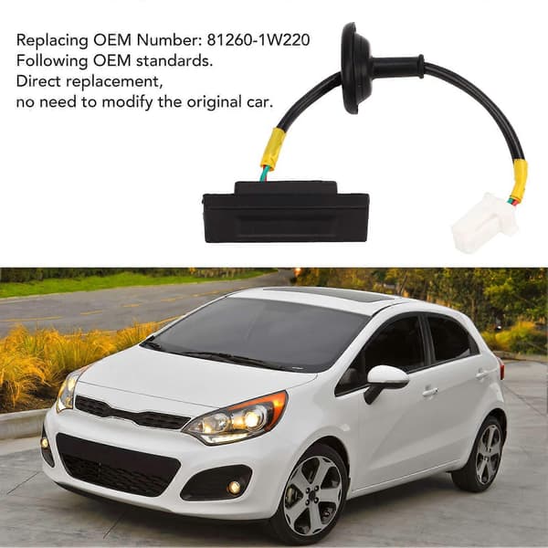 Tailgate Opening Button, Rear Tailgate Opening Handle Replacement 812601W220, Compatible for Kia Picanto TB 2011-2017-FM-