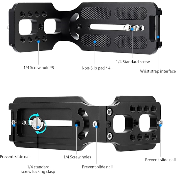 DSLR Kamera Vertikal Universell L-fäste Aluminium Snabbkoppling
